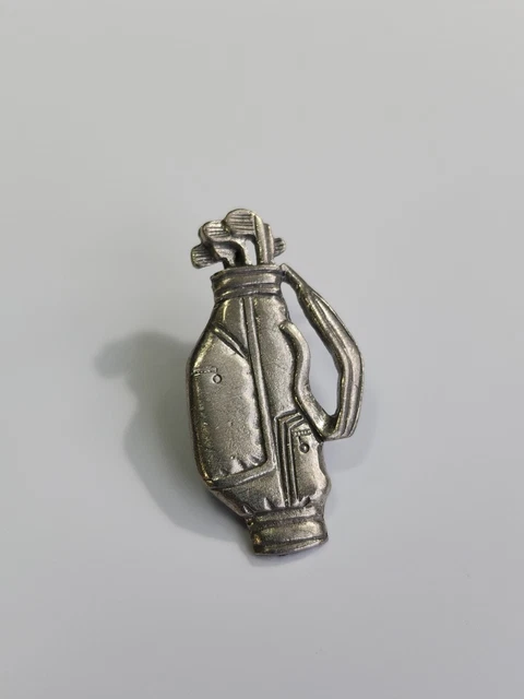 Lindsay Claire Designs Pewter Golf Bag Brooch Lapel Pin Marked LCD