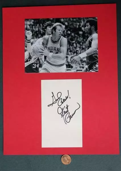 1973-77 Indiana University Star / MVP Kent Benson signed autograph & photo set--