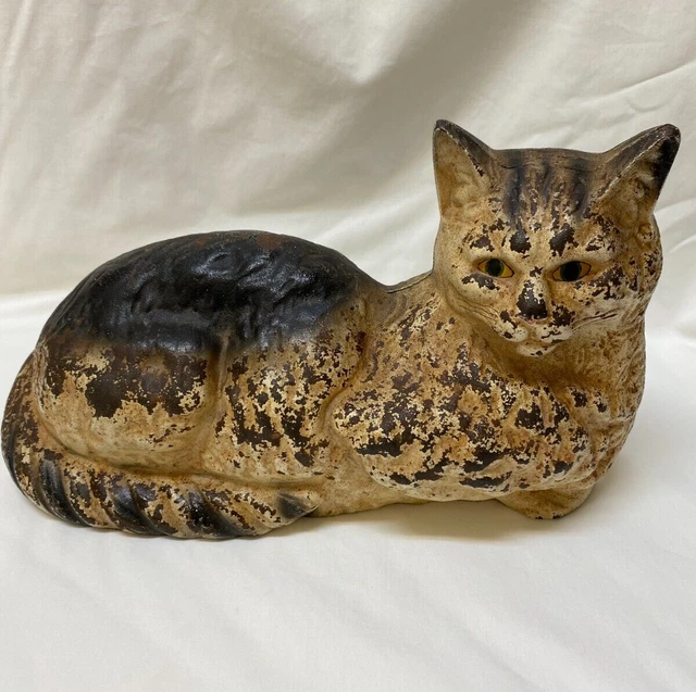 Antique Heavy Cast Iron Cat Doorstop