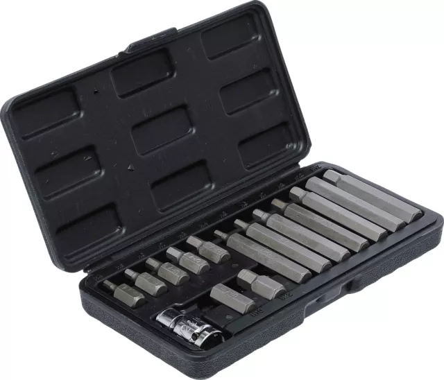 Coffret 14 embout 6 pans 3/8" Allen BTR longs courts de 4 à 12mm adaptateur 1/2"