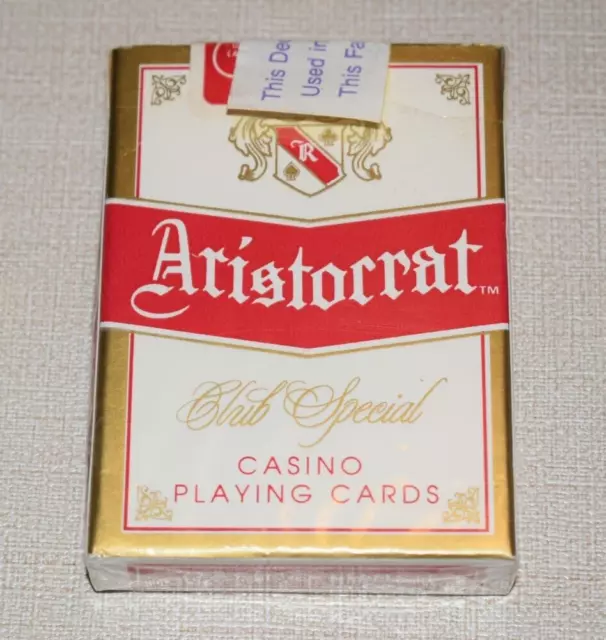Las Vegas Hacienda Casino Game Used Aristocrat Club Special Playing Cards RARE