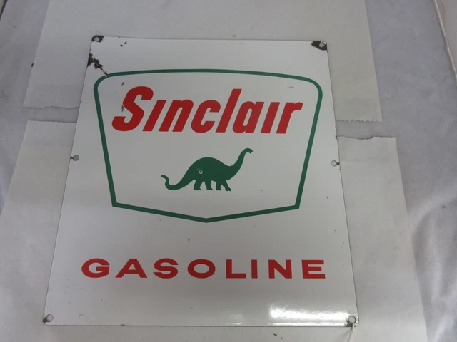 Vintage Advertising Sinclair  Gas Pump Plate Automobilia   609-M