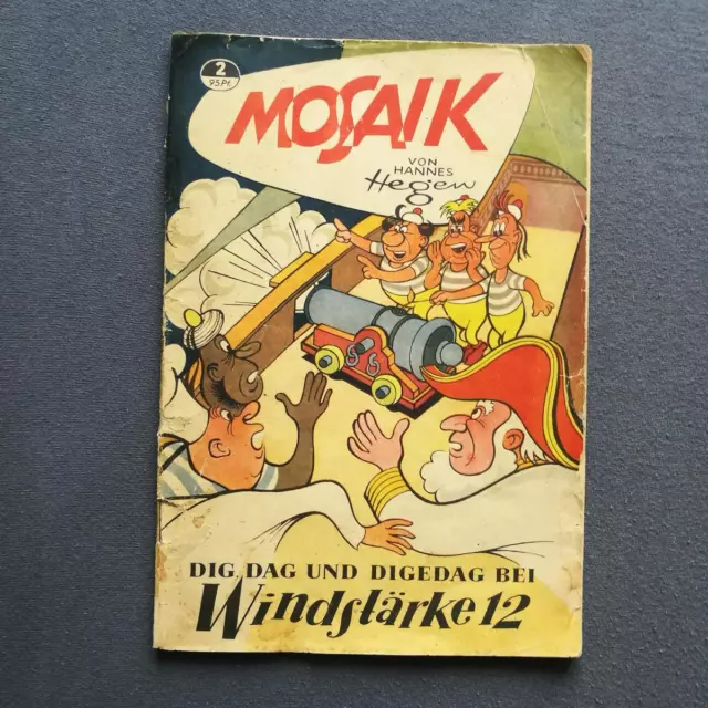 MOSAIK Nr 2 "Windstärke 12" ORIGINALHEFT 1956 Hegen SEHR GUTER ZUSTAND RISSFREI!