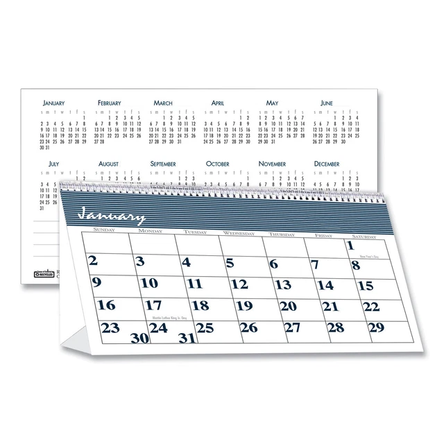 TENDA DA SCRIVANIA riciclata Bar Harbor calendario mensile, opere d