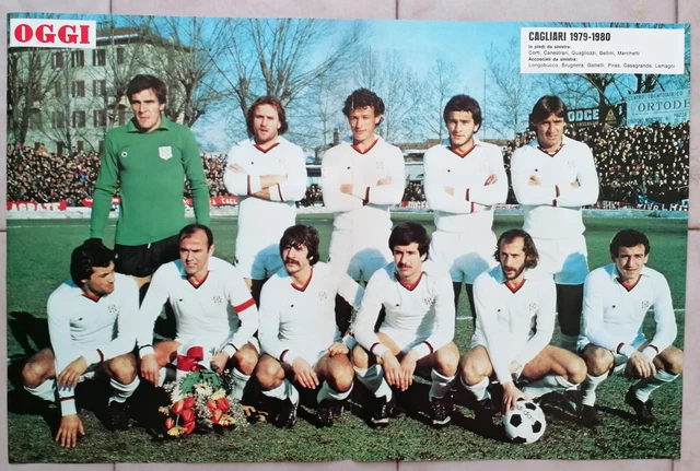 CAGLIARI CALCIO FORMAZIONE CAMPIONATO 197980 POSTER 48 x 31 CM. EUR 9