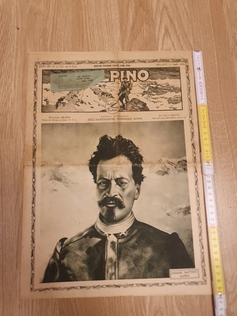 giornale quindicinale L'alpino 1926/cesare battisti