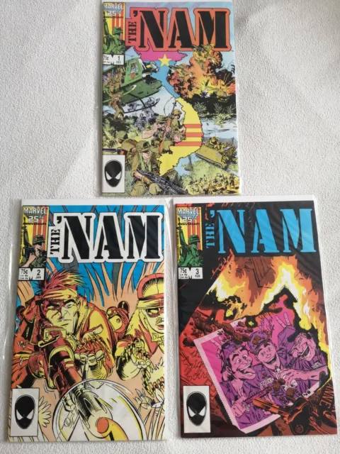 The 'NAM 1 2 3 1986 25th Anniversary First three issues in VF-NM