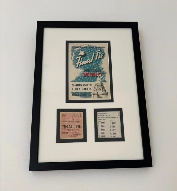 Billet Originale FA Cup Finale 1946 : Charlton Athletic Vs Derby County - Très Bon état