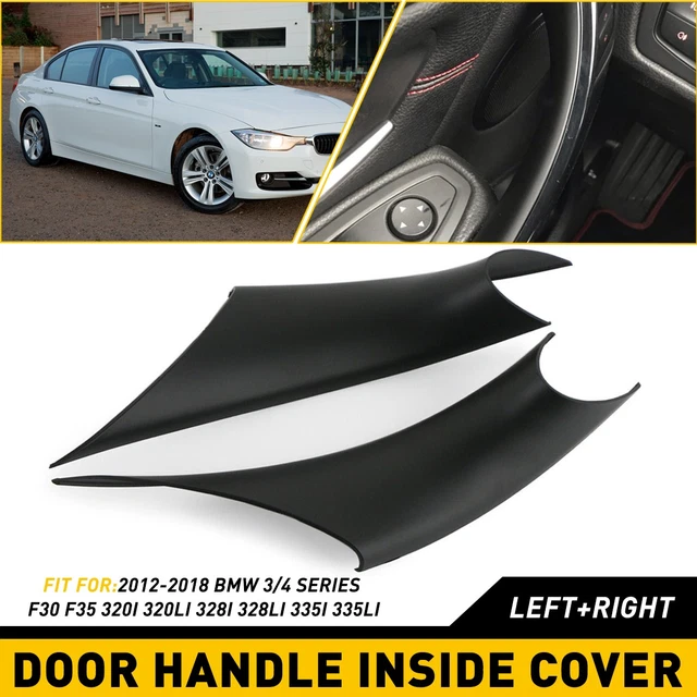 Carbon Fiber Style Inner Door Pull Handle Covers For BMW F30 F35 3 Series (12-18)