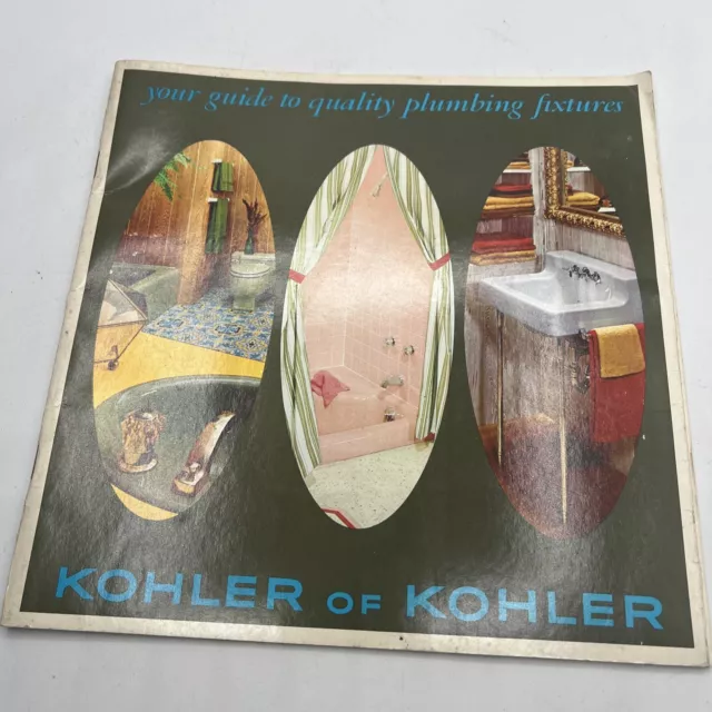 Vintage 1967 Kohler Plumbing Fixtures Color Catalog Brochure Bathroom Mcm