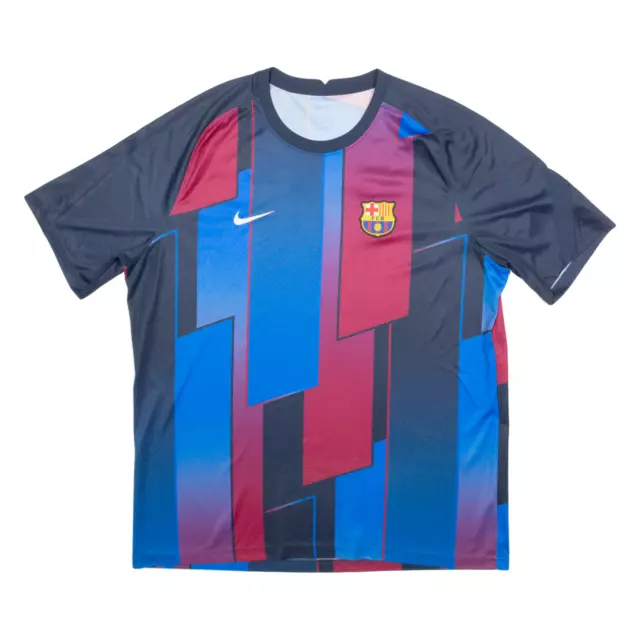 NIKE FC Barcelona Mens Football Shirt T-Shirt Blue XL