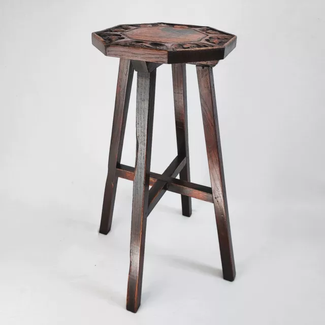 Arts and Crafts, Tall Oak Stool