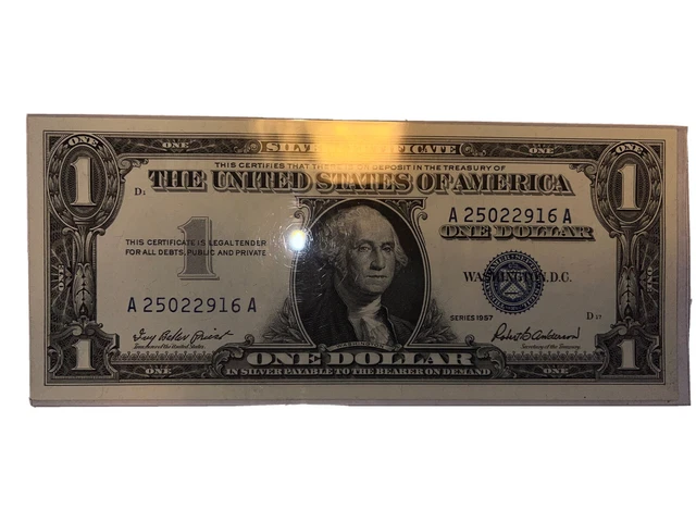 1957 STAR NOTE  $1 Dollar Silver Certificate (Blue Seal) Uncirculated