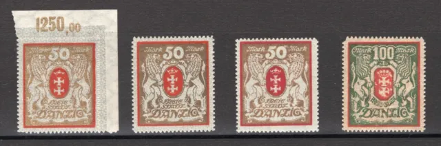 1922 Danzig aus 100-101 ** postfrisch Einzelmarken zur Auswahl