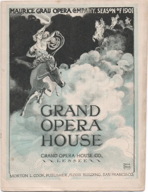 1901 Grand Opera House Program San Francisco nice Rainier & Wielands Beer Ads