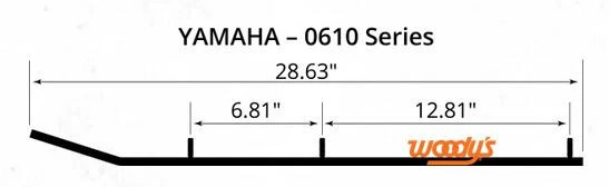 Woody's HSY-0610 Top-Stock Hard-Surfaced Wear Rods, 1980-85 Yamaha SS440