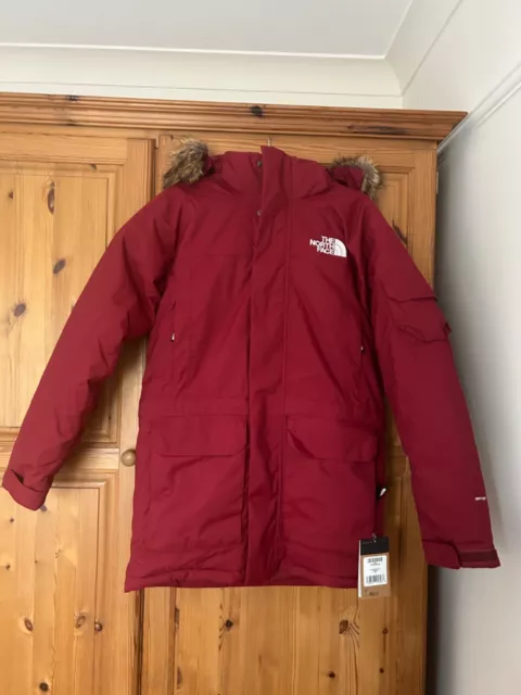 the north face mcmurdo mens jacket parka x small red