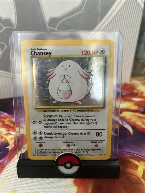 POKÉMON TCG CHANSEY Holo Unlimited Rare Card Base Set 3/102 £26.68