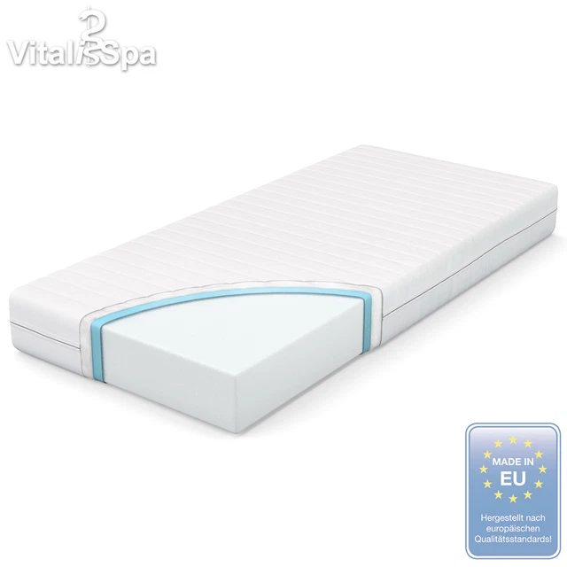 VitaliSpa Calma Confort – Matelas Mousse 7 Zones H2 180x200 Cm – Hypoallergénique