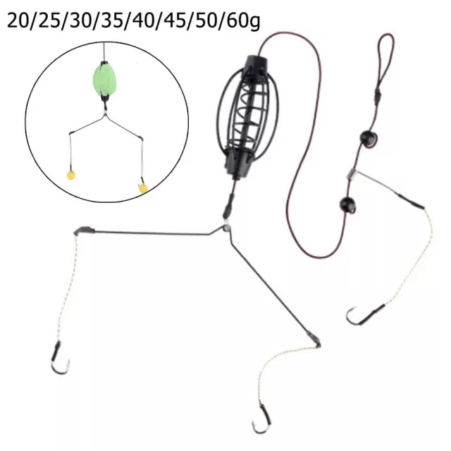 Fishing Bait Cage Line Group Rig Set Coarse Black Carp Fishing Tackles