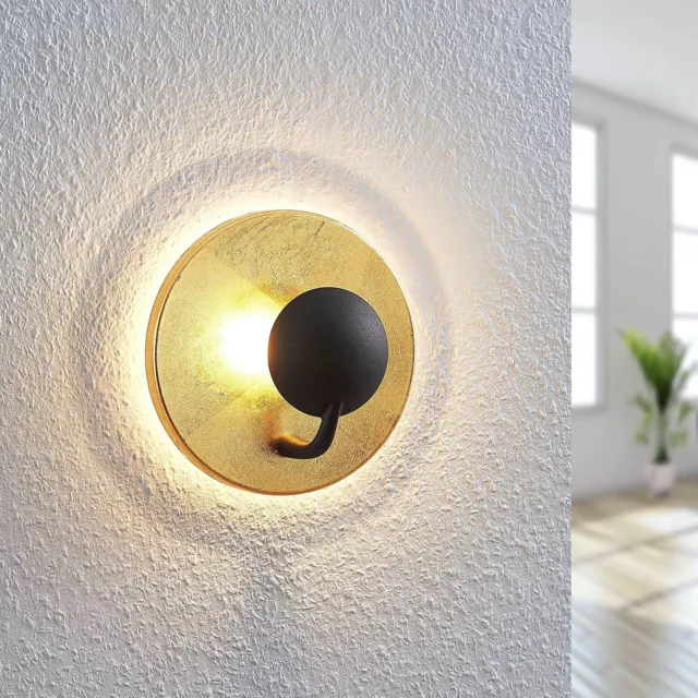 Lindby LED Wandleuchte, Wandlampe Innen 'Lou' (Modern) in Schwarz aus Metall