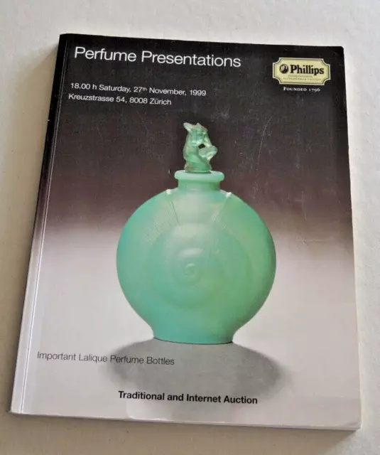 Perfume Presentations Auction Catalogue Phillips 1999 Lalique + Commercial #23