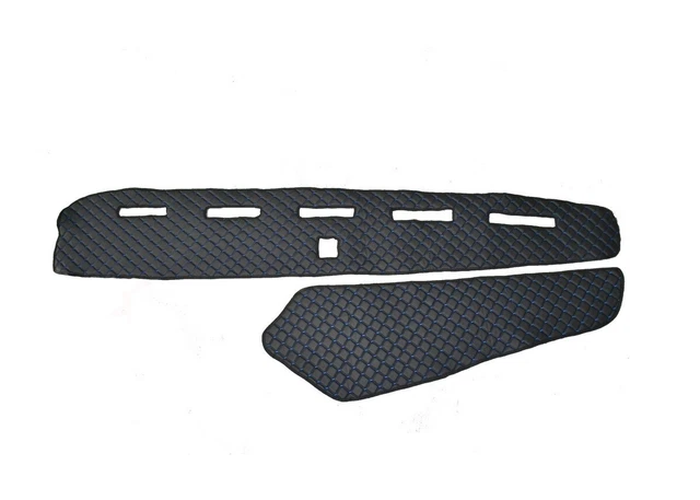 Tapis De Tableau De Bord Pour Camion Volvo FH4 – Noir Avec Coutures Rouges – Cuir Eco 3 Couches – Pour Volant à Droite – Modèle RLMFD09BR - 2