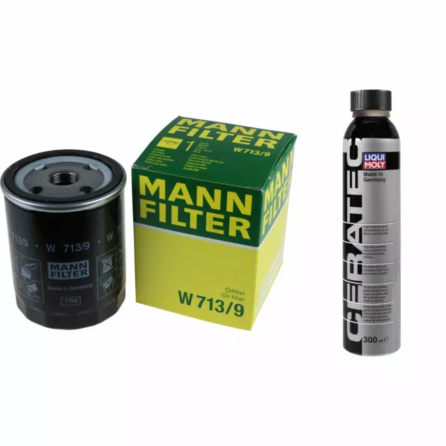 Mann-Filter Filtre à Huile W 713/9 + Liqui Moly Cera Tec 3721