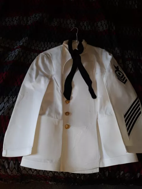 USN US Navy Personelman CPO Chief Petty Officer Rate WHITE Dress Uniform