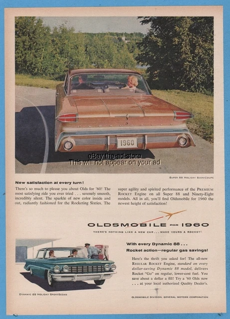1960 Oldsmobile Super 88 Holiday SceniCoupe coupe Sport Sedan General Motors ad