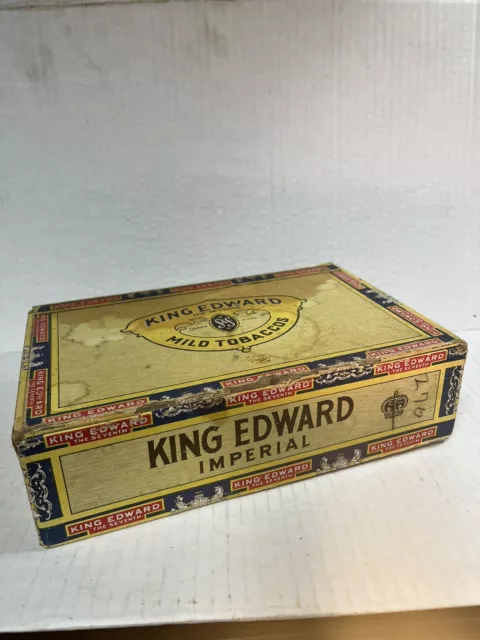 Vintage  King Edward Seventh Invincible Mild Tobaccos Cigar Box