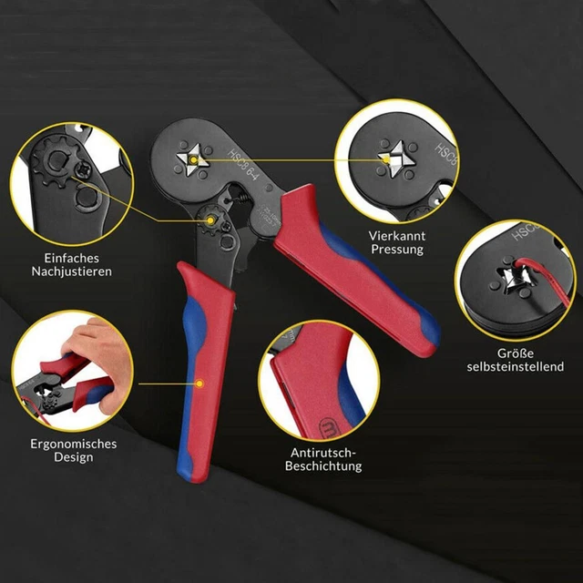 FERRULE CRIMPING TOOL Kit Wire Terminals Crimping Tool +1250 Wire