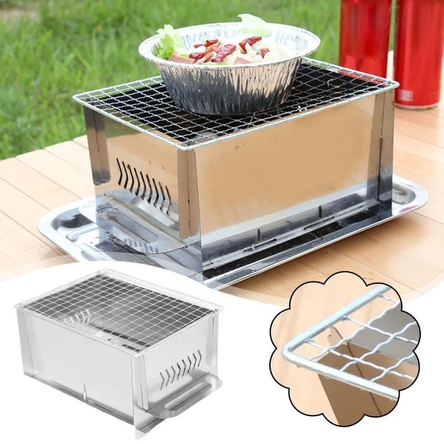 MILLE - Barbecue a carbonella in acciaio inox con coperchio - cm40x70x90h - ACHILLE - MADE IN ITALY
