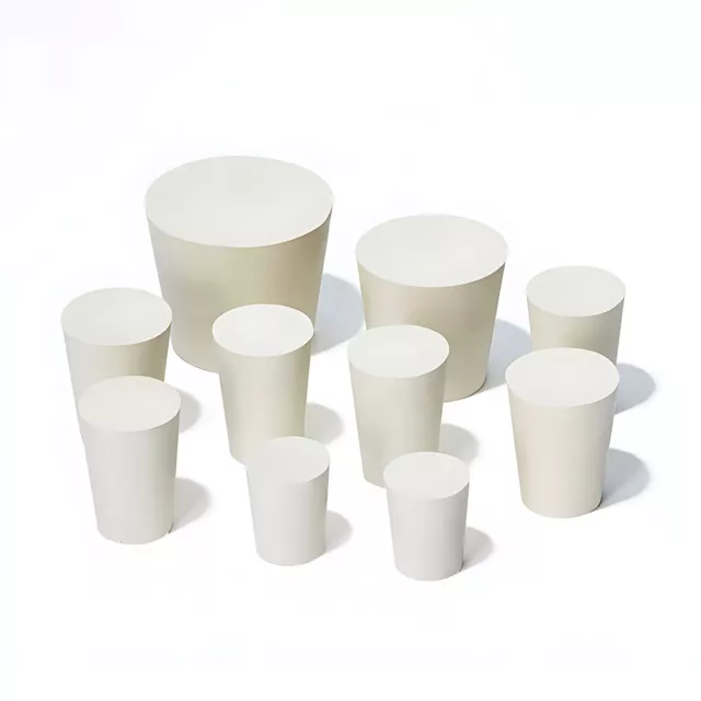 Rubber Bungs Rubber Stoppers Laboratory Solid Stoppers Various Sizes White