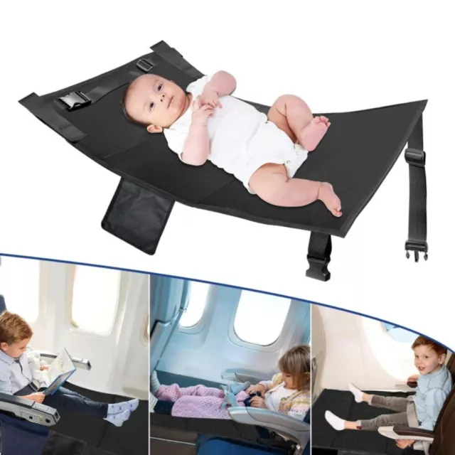 Portable Airplane Bed Solid Color Car Seat Extender Airplane Footrest  Travel