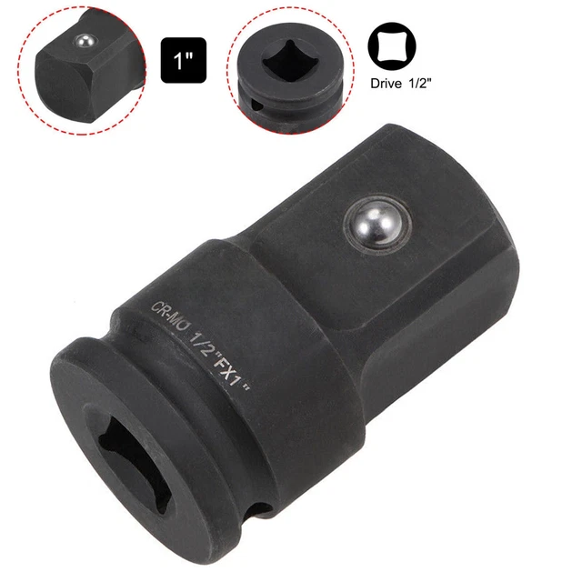 Ratchet Wrench Socket Drive Adapter Reducer Air Impact 1/ 2 Inch Drive x1 Inch