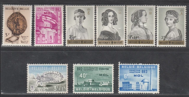 Belgique Hart Réacteur Mol Anti- Tuberculose Fonds 9v Fin Excellent État Timbres