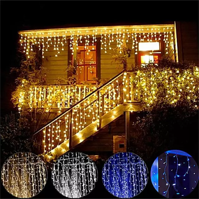 Weihnachten Outdoor Weihnachtslichter LED Eiszapfenlichter, Niederspannung, 8 Modi mit Speicher