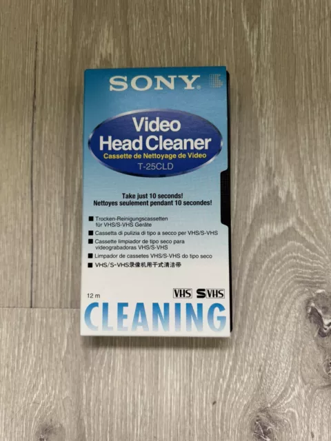 SONY Video Head Cleaner (T-25CLD) VHS dry tape cleaner - 12 Meter