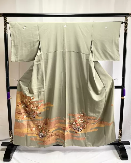 Vintage Japanese Silk kimono -Iro tomesode with Beautiful motifs