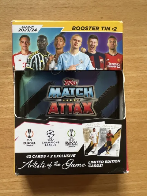 Match Attax Booster Tin #2 Stagione 23/24 Nuove 42 Carte + 2 Esclusive