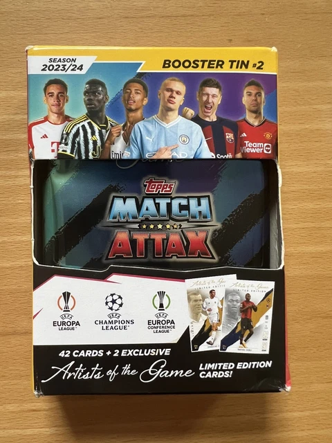Match Attax Booster Tin #2 Stagione 23/24 Nuove 42 Carte + 2 Esclusive