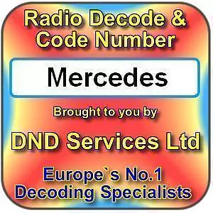 MERCEDES BENZ RADIO Code Decode Unlock by Serial Number EUR 11,29 -  PicClick FR