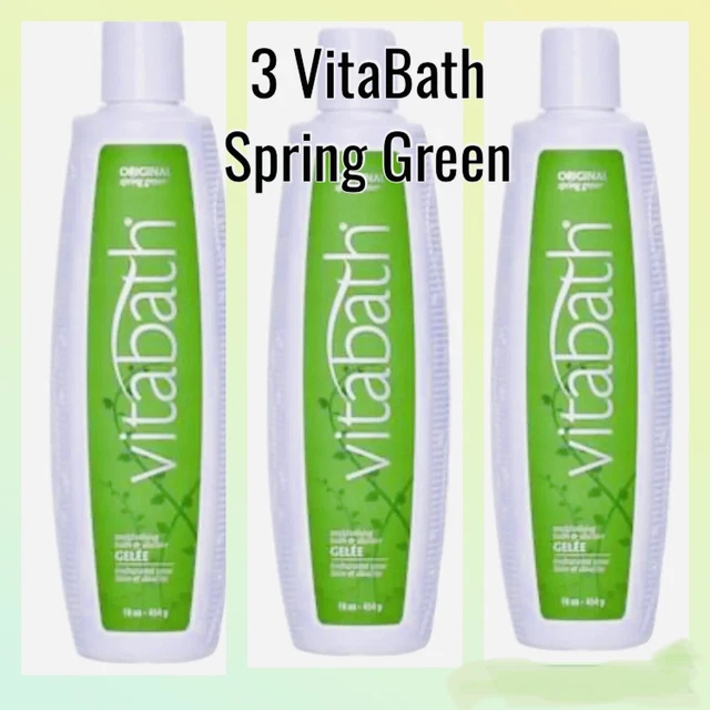 Lote Vitabath Spring Green/3 16 Oz = Original Bath Gel Spring Verde ENVÍO GRATUITO