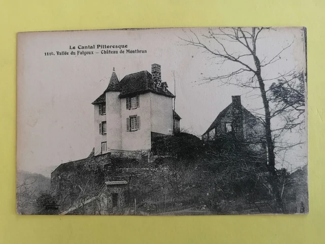 CPA FRANCE CASTLE Le Cantal Pittoresque VALLÉE du FALGOUX CHÂTEAU de MONTBRUN