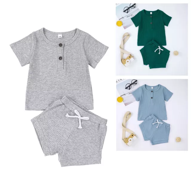 New Toddler Kids Baby Boy Clothes Boys Outfits Sets Short T-Shirt + Pants Tops