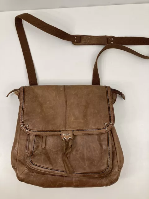 The Sak Ventura Convertible Leather Backpack Crossbody Purse Distressed Brown