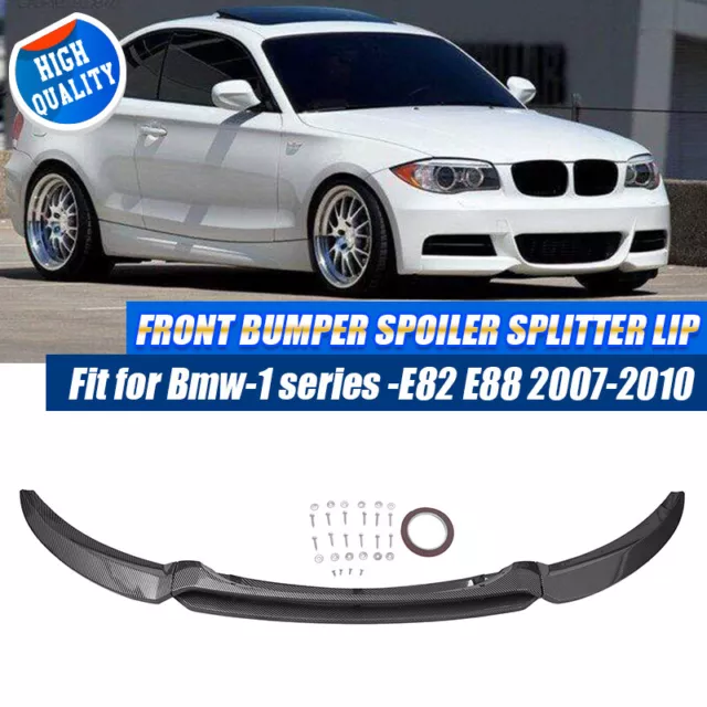 Carbon Look For BMW 1 Series E82 E88 Car Front Bumper Spoiler Splitter Lip 07-10