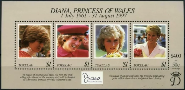 Tokelau 1998 - Princess Diana Commemoration - Miniature Sheet - MNH