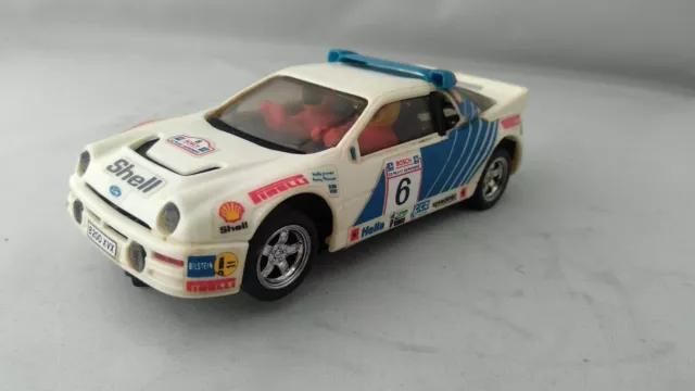 coche slot scalextric EXIN FORD RS 200 4077 SHELL GUIA BASCULANTE